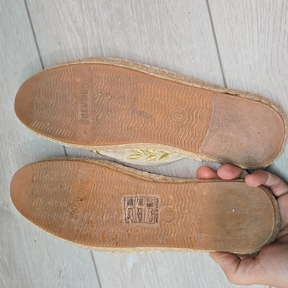 Soludos By Anthropologie Women Espadrille Boho Hobo Mule Shoes Flats Sz 8 - Picture 10 of 11